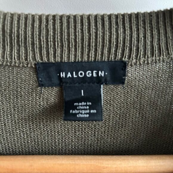 Halogen Green Sleeveless Crewneck Sweater NWOT Size L - Picture 2 of 5